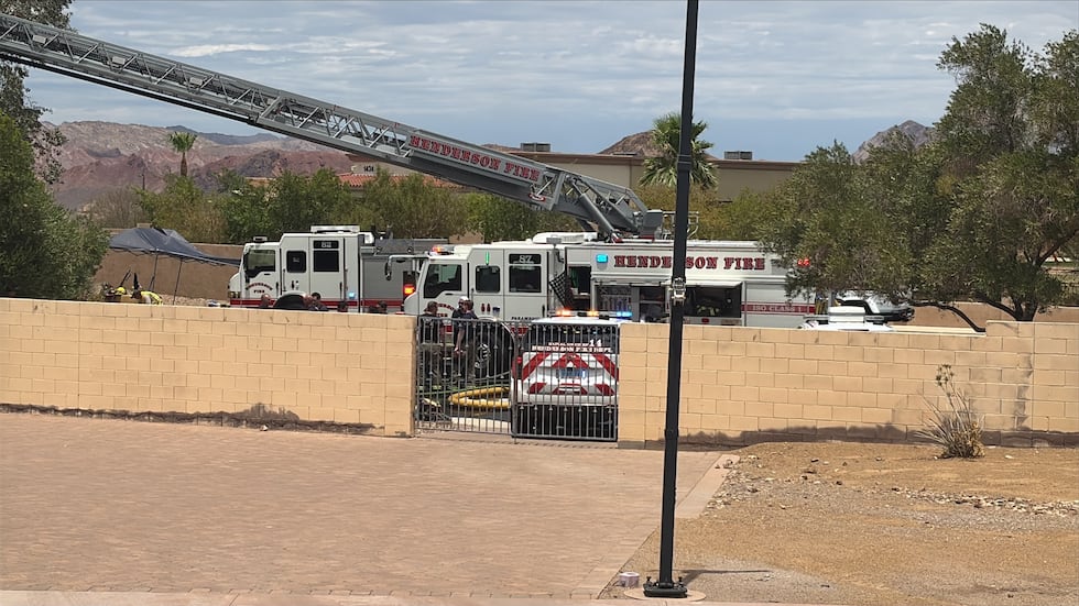 House fire reported in Henderson; businesses evacuated near Lake Mead and Athens