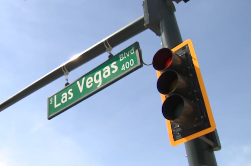 Street sign of Las Vegas Boulevard.