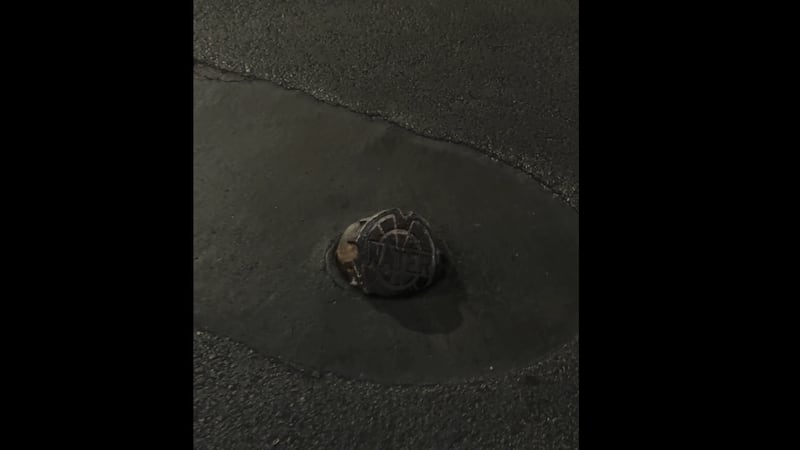 Raised utility cover damages multiple cars in Las Vegas