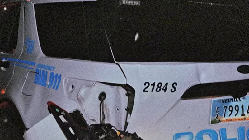 A North Las Vegas patrol car was struck by an alleged drunk driver late Saturday night during...
