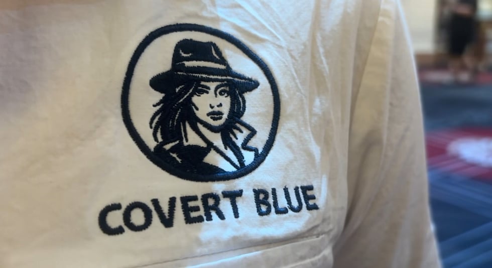 Jenn Benjamins, a Las Vegas law enforcement veteran and founder of Covert Blue, is training...