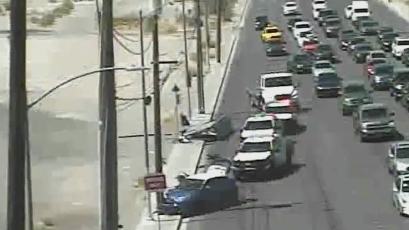 Las Vegas crash on Paradise Road and East Tropicana Avenue