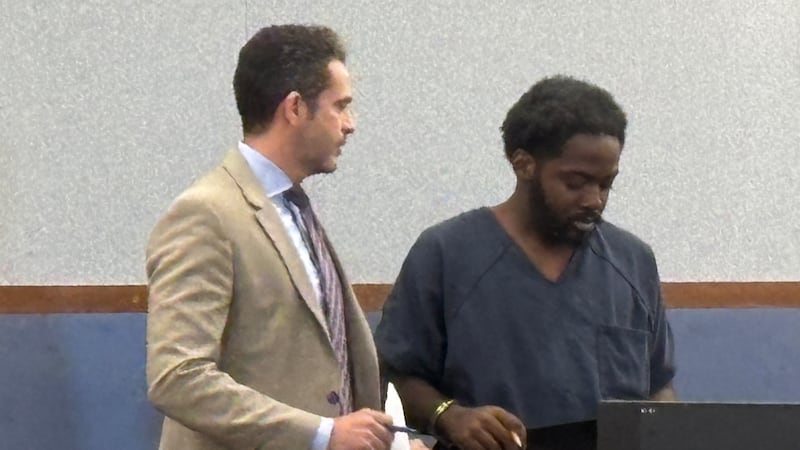 Rodger Harrison III (pictured) appears in Las Vegas Justice Court on Tuesday morning, Aug. 4,...
