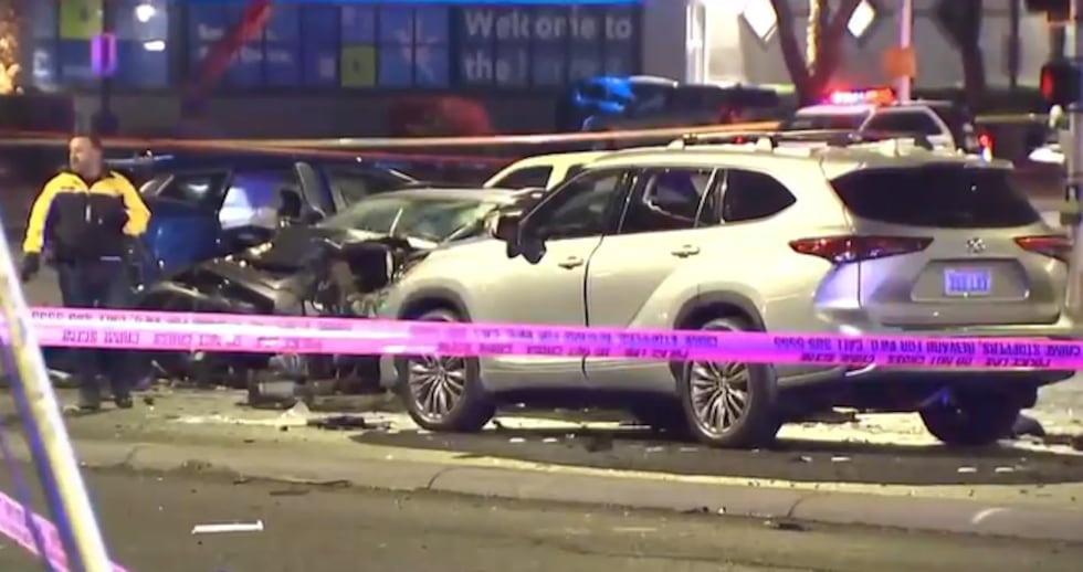 Officials have identified two people who were struck and killed in a 12-car pile-up Tuesday...