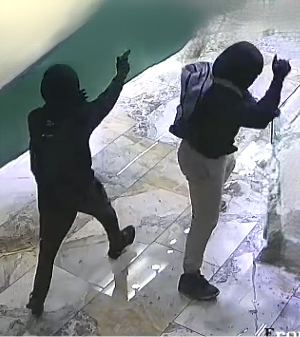Police say two suspects are accused of an armed robbery in the Las Vegas Valley.