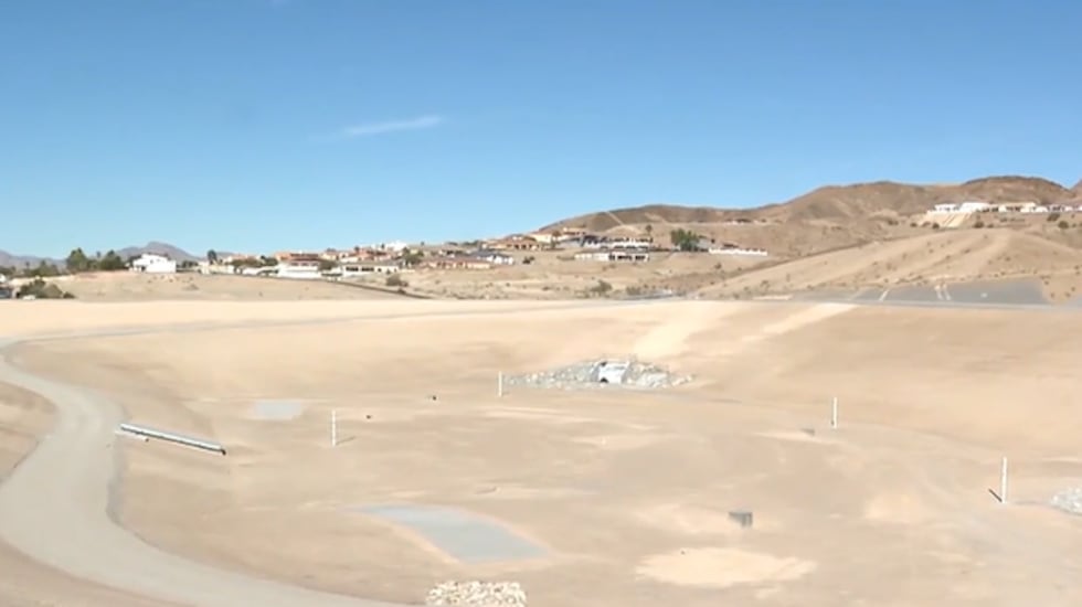 The Jim McGoughey Detention Basin at the base of Frenchmen Mountain was completed.