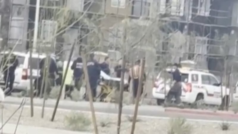 James Moore, who lives in the neighborhood, recorded video as Henderson police flooded the...