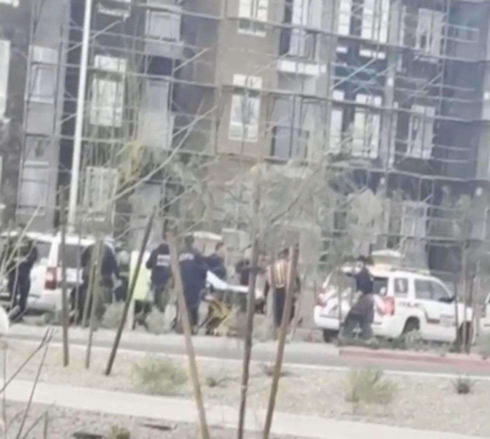 James Moore, who lives in the neighborhood, recorded video as Henderson police flooded the...