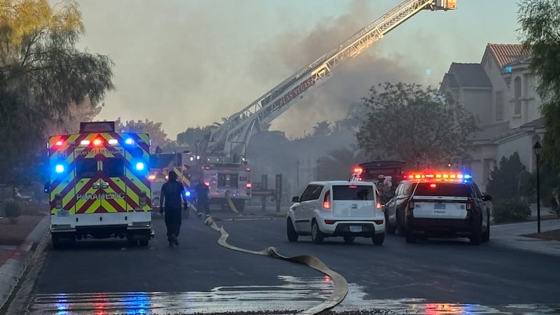 Two Las Vegas Metro police officers were treated for smoke inhalation Wednesday night while...