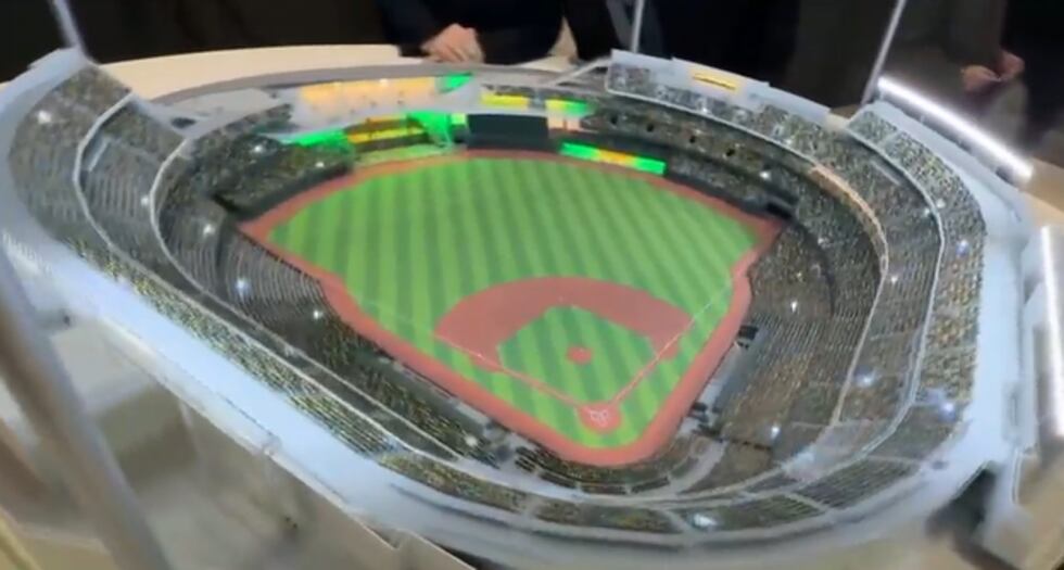 Construction continues on the new A’s ballpark and Tuesday the team showed off its “Ballpark...
