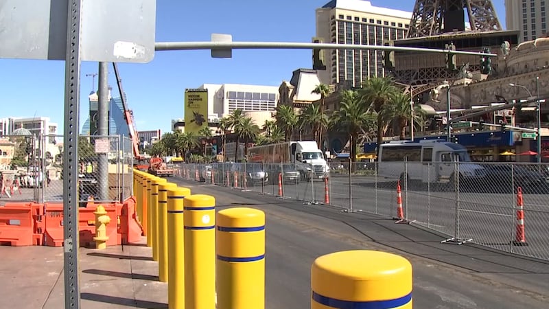 F1 construction on Las Vegas Strip