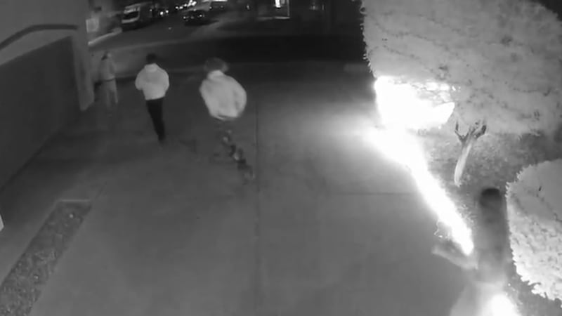 A suspect is on the loose after two people were killed, and another injured in a North Las...