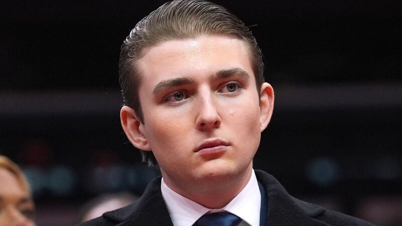 Barron Trump en la ceremonia de inauguración de su padre en Washington el 20 de enero del...