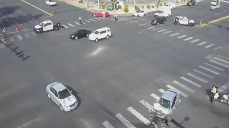 Las Vegas Metropolitan Police are investigating a multi-vehicle crash after a vehicle fleeing...