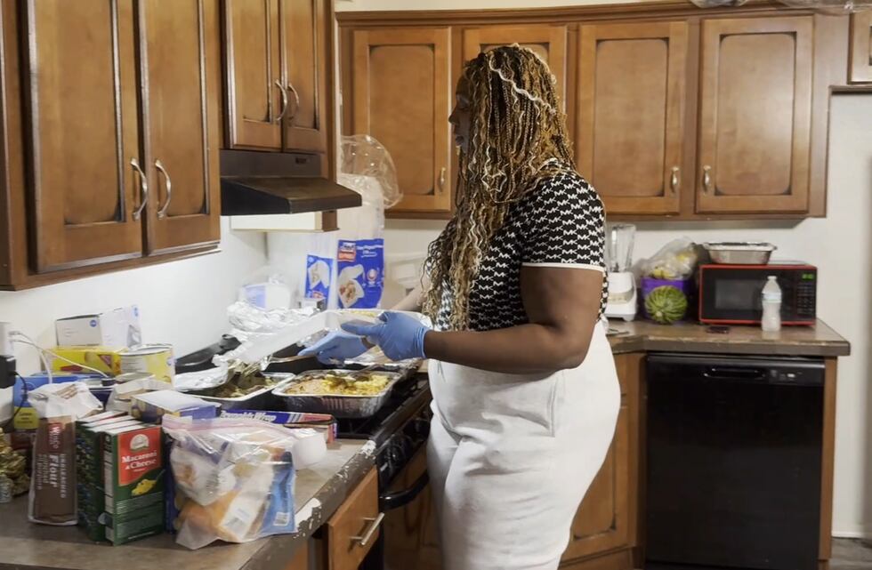 New mom Jaimee Hannah, through her nonprofit Ivory Nonprofit Organization, fed people in Las...