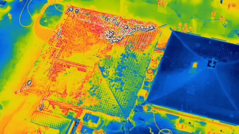 La unidad de drones del Departamento de Policía Metropolitana de Las Vegas prestó asistencia a...