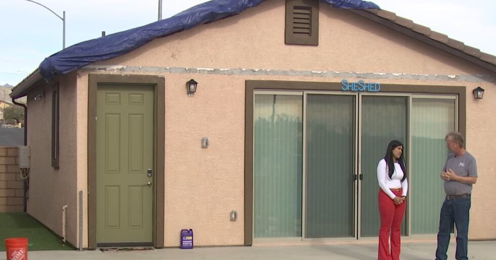 Surveillance video from a Southern Nevada home captures a car flying through the air before...