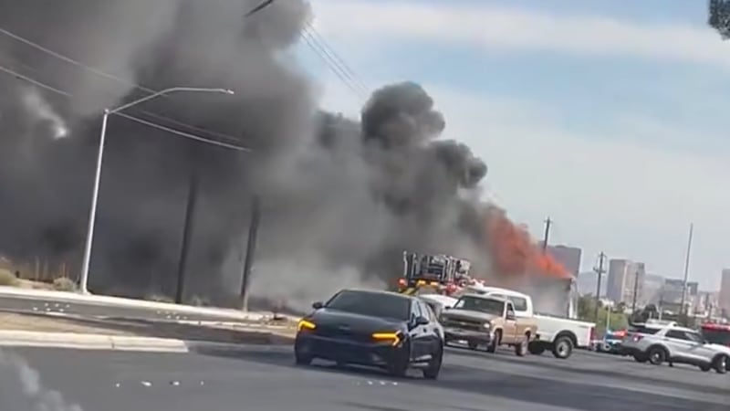 North Las Vegas Fire is responding to a crash between a semi and a vehicle Thursday afternoon...