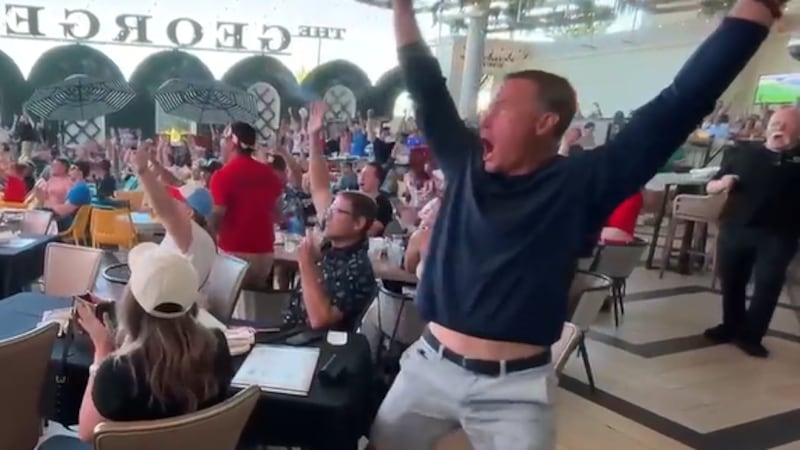 Fans across the Las Vegas valley rallied at The George at Durango Casino to watch Team USA...