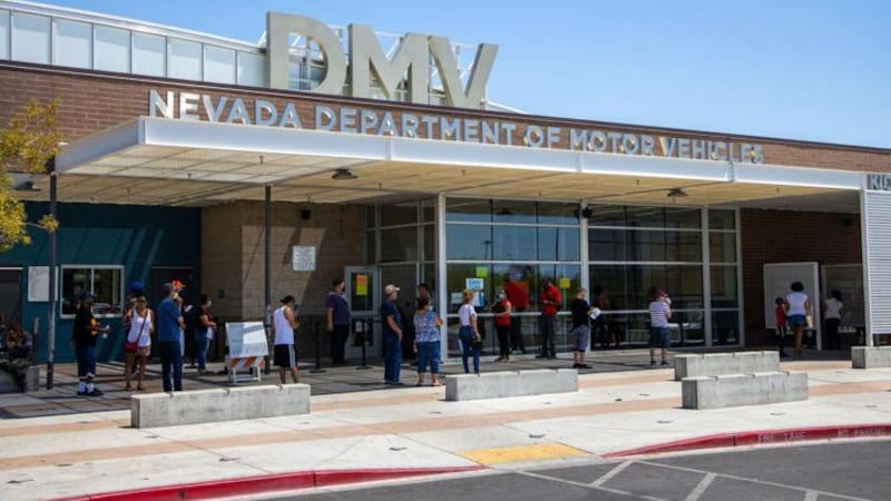 A Nevada Department of Motor Vehicles (DMV) location in Las Vegas on June 23, 2020.