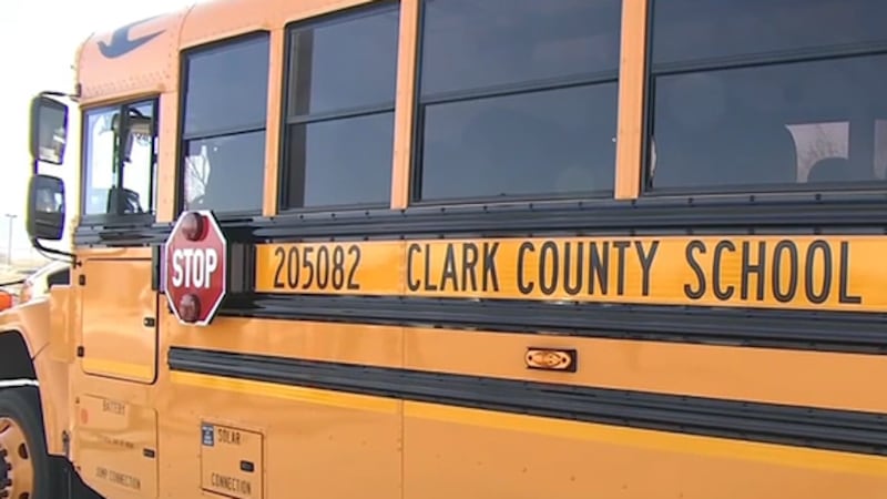 Generic photo of a Clark County School District school bus.