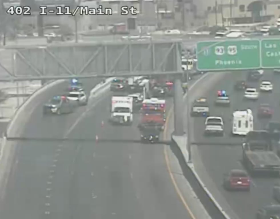 Northbound traffic on Interstate 11 is closed at Las Vegas Boulevard due to police activity,...
