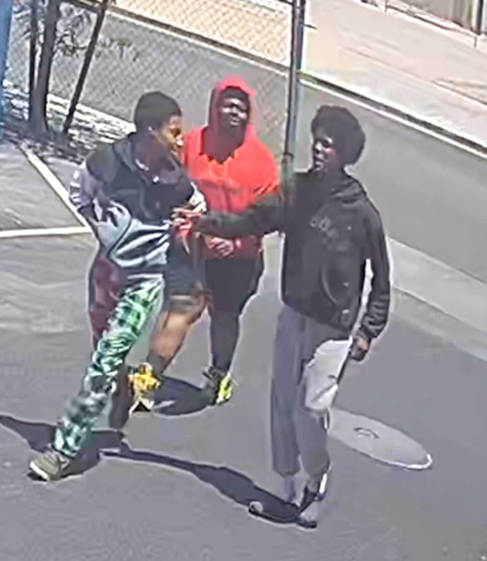 Las Vegas police are looking for suspects of an armed robbery and carjacking.