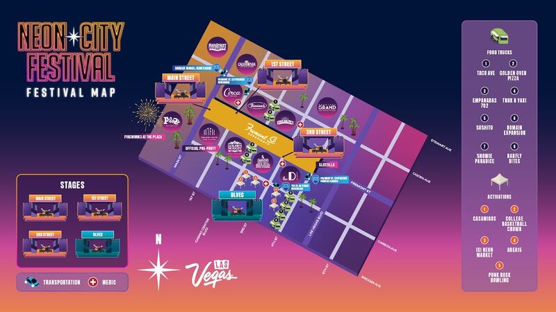 Map of Neon City Festival 2025.