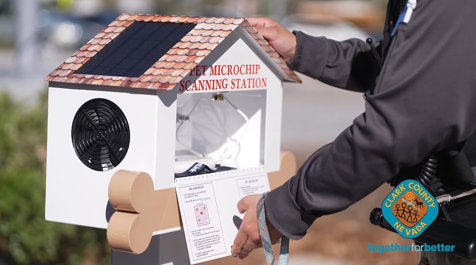Clark County has opened a new microchip scanning station to help reconnect lost pets with...