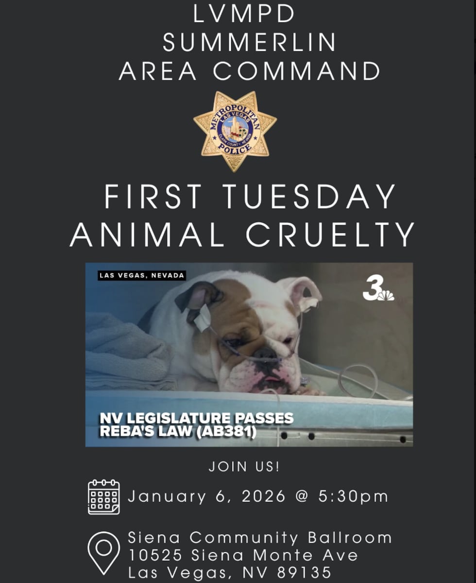 Policía de Las Vegas invita a la comunidad a sus conversatorios sobre varios temas importantes...