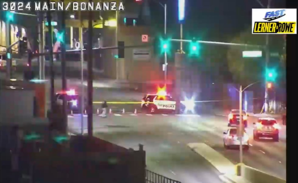 Las Vegas police are investigating a deadly crash involving a pedestrian downtown.