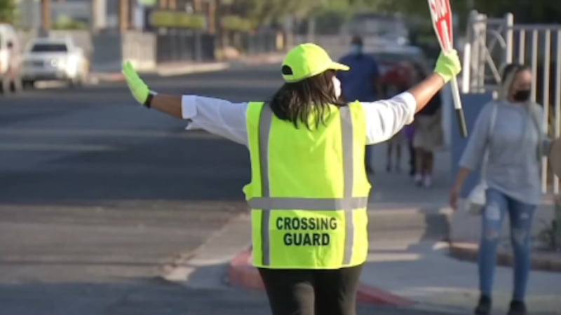 Las Vegas expands school crossing guard program.