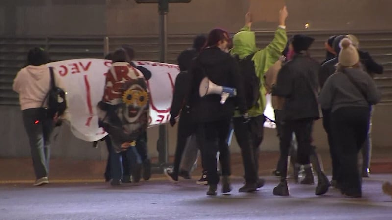 El Departamento de Policía Metropolitana de Las Vegas impuso multas durante una protesta...