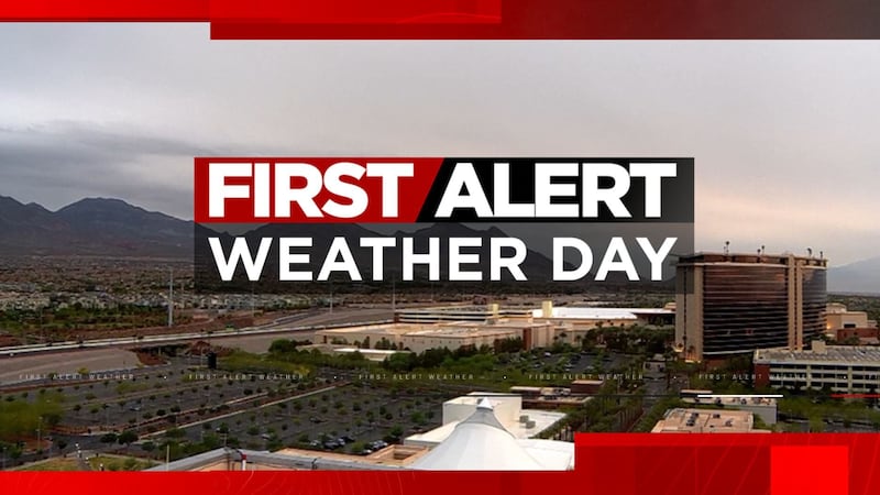 Los primeros chubascos llegan esta noche a Las Vegas, mayormente nublado con lluvias ligeras...
