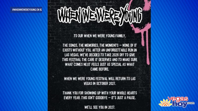 El Festival ‘When We Were Young’ se tomará una breve pausa en 2026, anunciaron los...