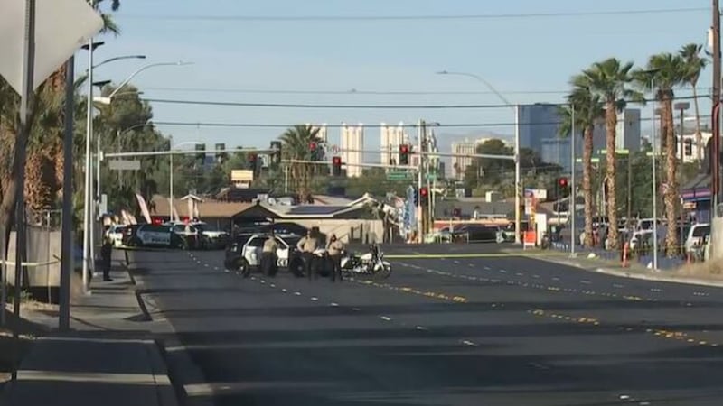 Un ciclista resultó herido en un accidente cerca del centro de Las Vegas el jueves por la mañana.