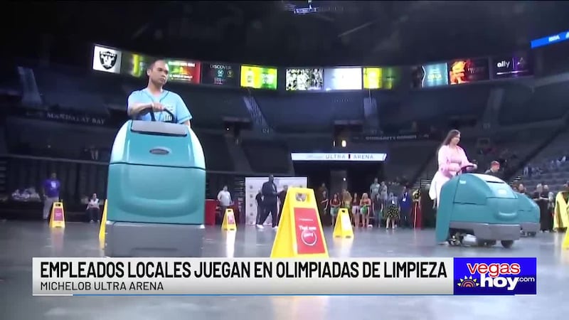 Nueve equipos compitieron en el Michelob Ultra Arena en varios desafíos. La carrera de...
