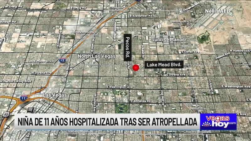 El choque ocurrió en Lake Mead Boulevard y Peaceful Spirit Lane, cerca de Walnut Road, un poco...